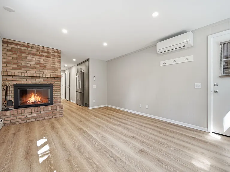 Living room with fireplace