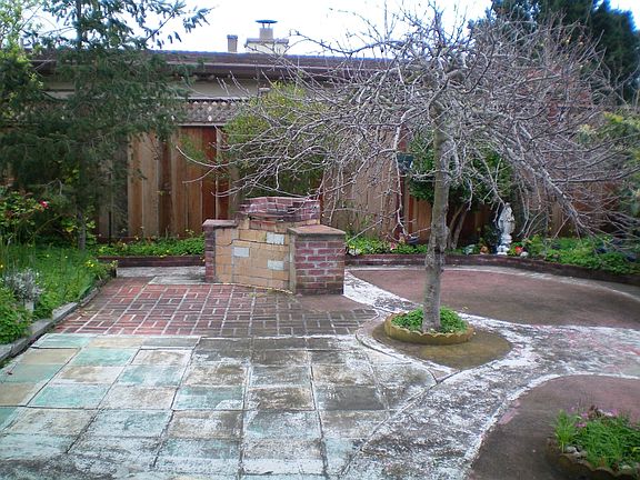 Back yard with BBQ and plenty of space for entertaining.