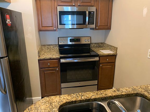Kitchen with new microwave