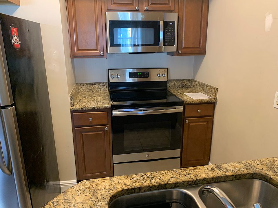 Kitchen with new microwave