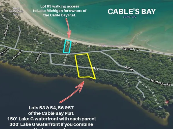 Lots 56 & 57 Cables Bay, Beaver Island, MI 49782