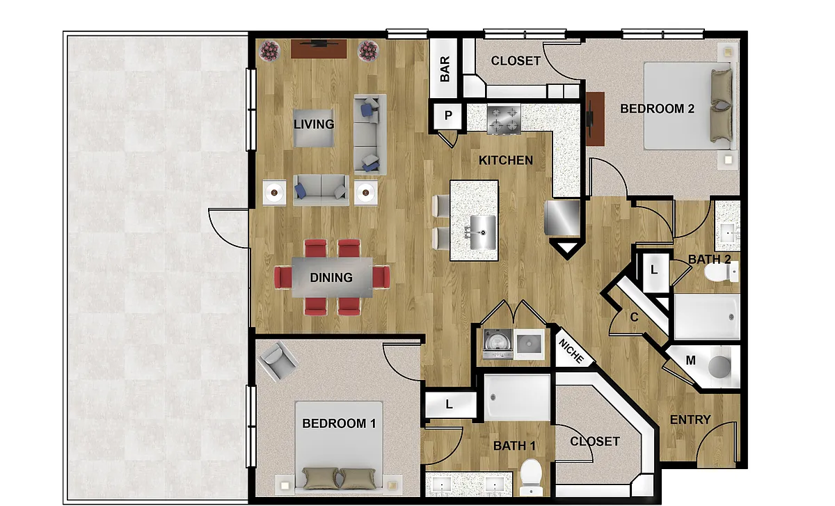 Floor plan B3