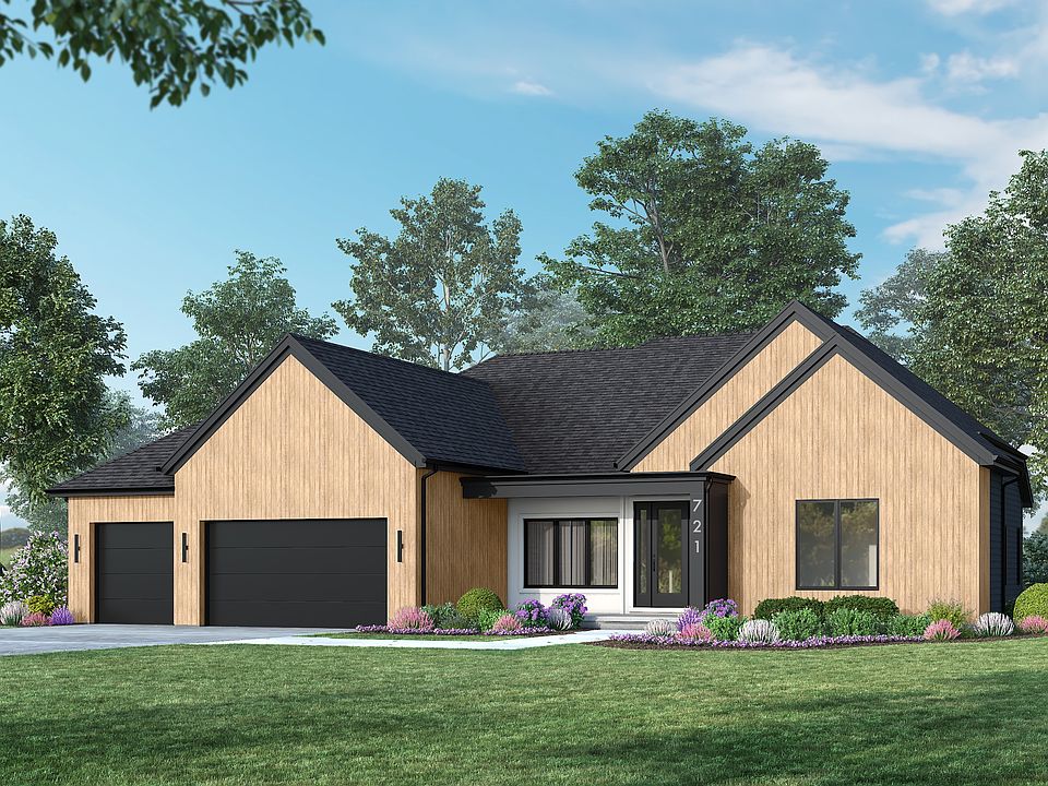 DJK Custom Homes Sonoma Plan Scandinavian Elevation