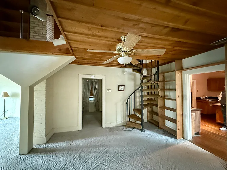 View of stair to loft