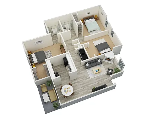 Floor plan Three Bedroom