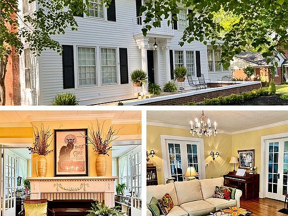 Front porch and living room