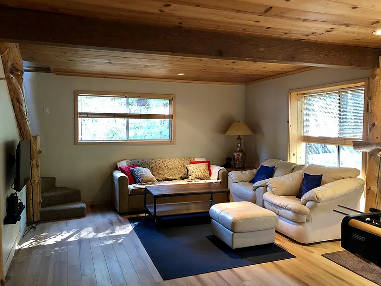 Living room with brand new floors