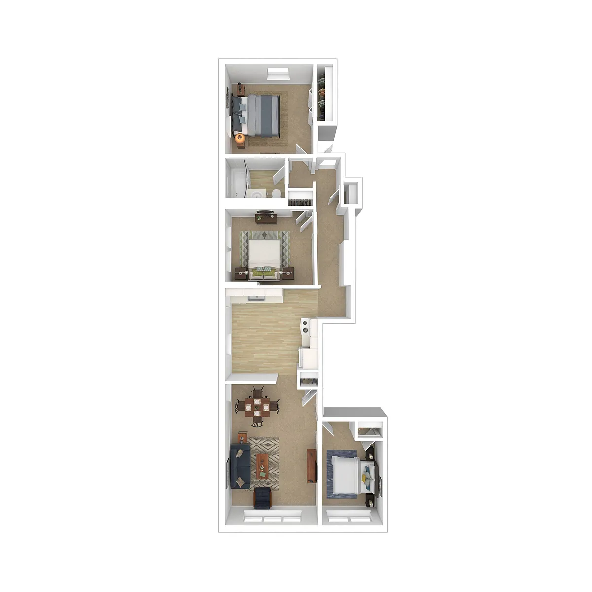 Floor plan 3 Bedroom 1 Bathroom