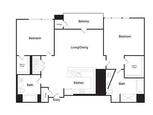 Floor plan 2x2Nc