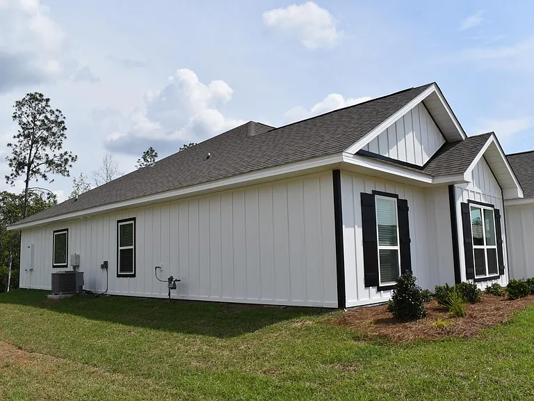 Left side of the house