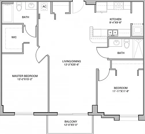 Building B - 2 Bedroom, 2 Bath Building B - 2 Bedroom, 2 Bath