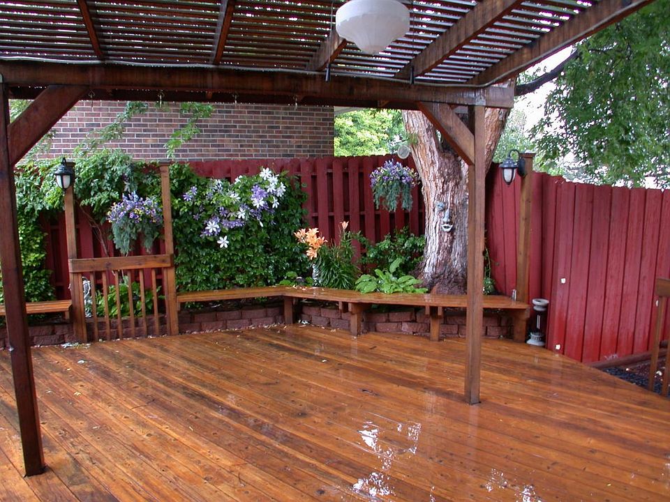 Private Back Redwood Patio