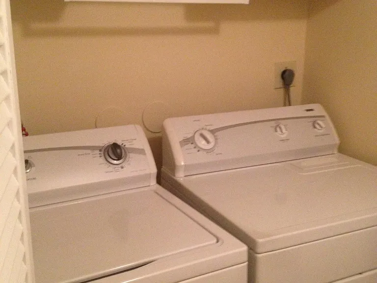 washer and dryer inside unit