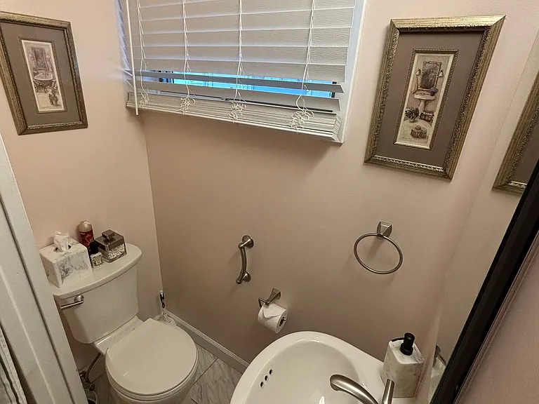 Bathroom, new sink and toilet