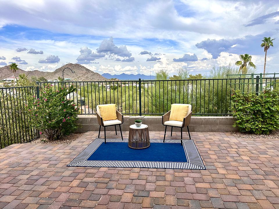 Backyard with mountain views