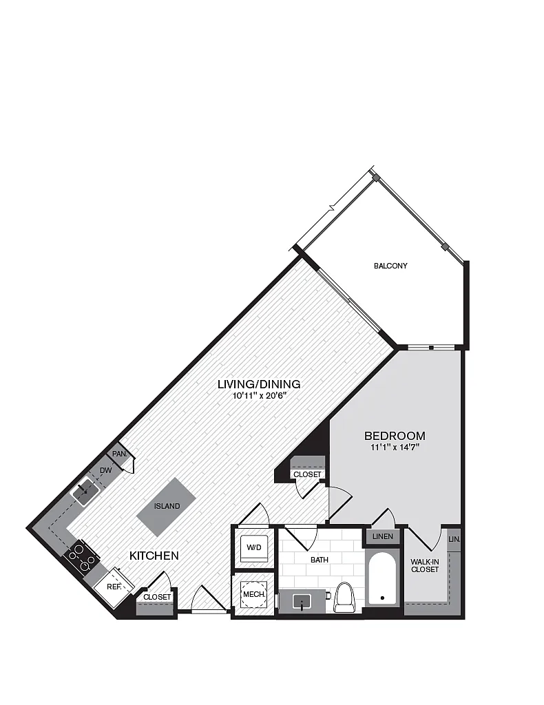 Floor plan 1M w/ Balcony