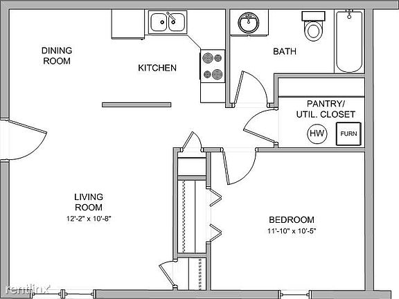 CM 1 BR Floor Plan