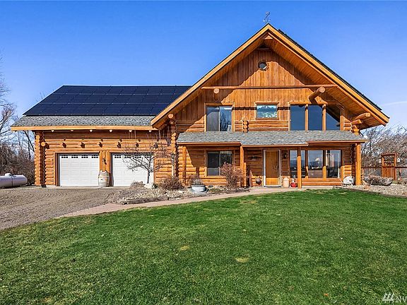 All of the logs have been restored via media sandblasting, re-chinking and re-staining inside and out. The recent addition of solar panels is a huge investment in energy efficiency for this property. There is a net metering system that has been engineered to eventually eliminate electricity bills. Plenty of hot summer days ensure banking power credit for cool winters.