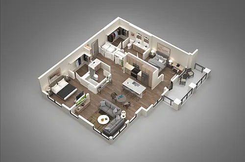 Floor plan 2 Bed/2 Bath