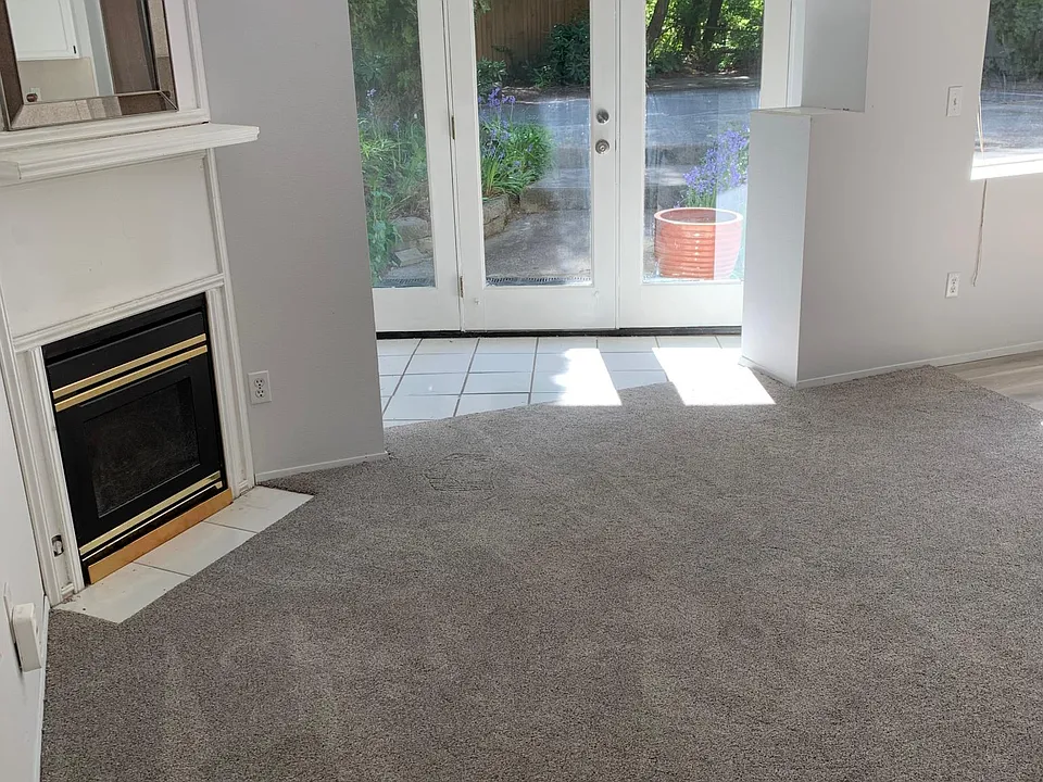 Living room gas fireplace