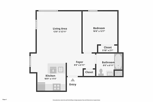 Floor plan One Bedroom