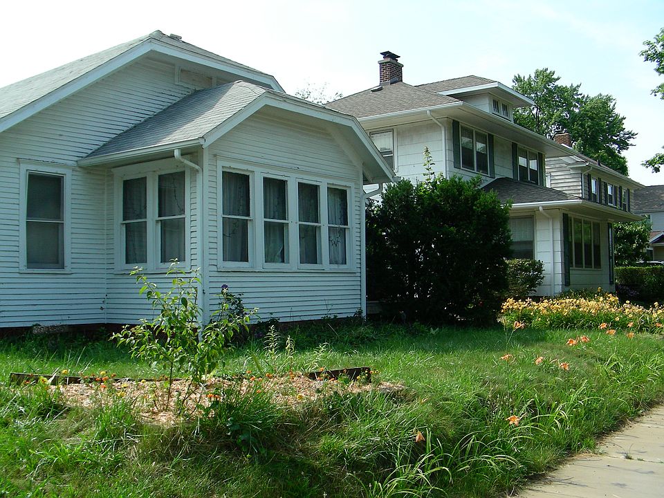 Front of house from corner.