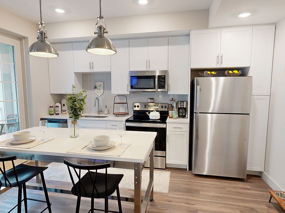 Modern kitchen with sleek stainless steel appliances