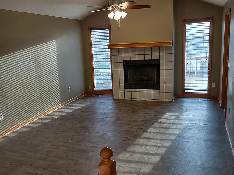Living room plus gas fireplace