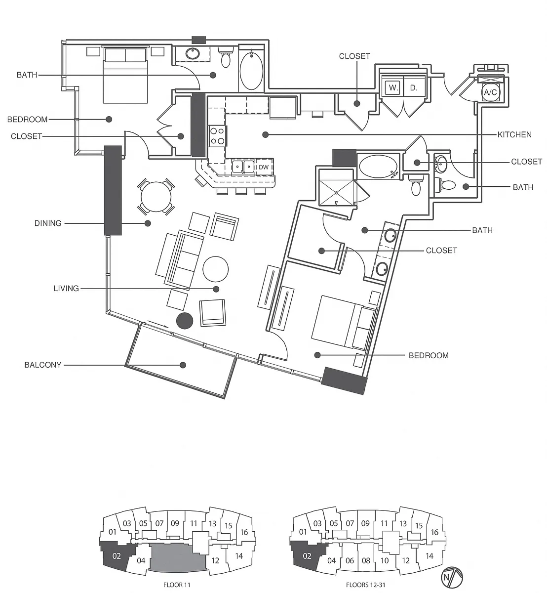 Floor plan Residence 2 - Classic