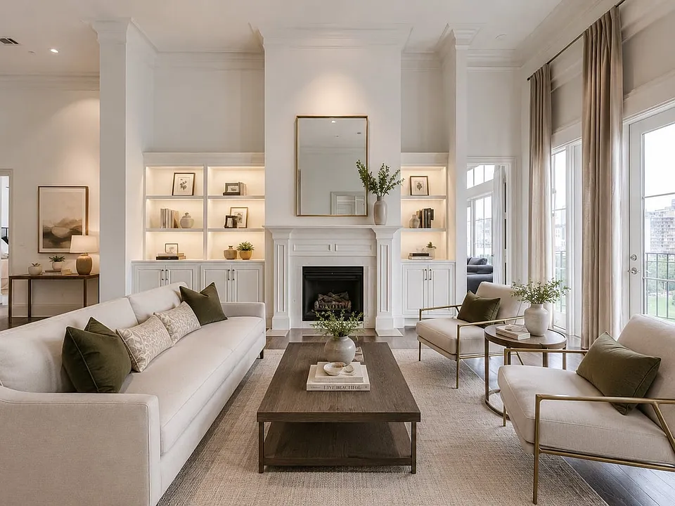 Living room is Virtually Staged