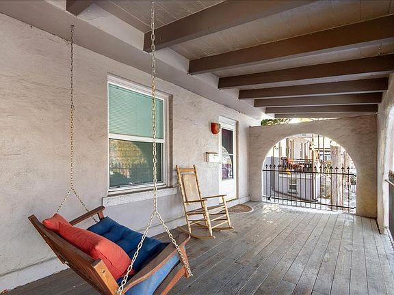 Large front porch with swing