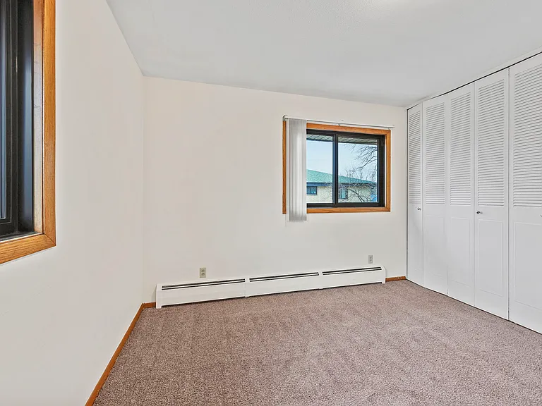 Bedroom with large closets