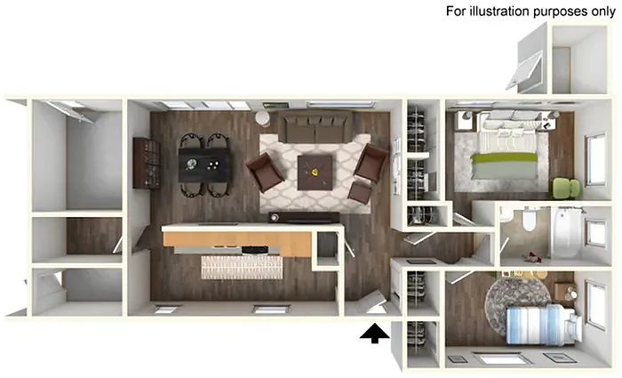 Floor plan JNCO 2 bedroom