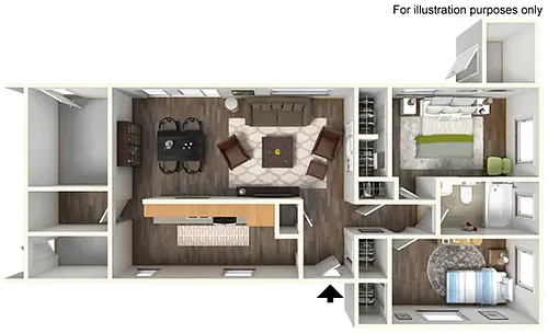 Floor plan JNCO 2 bedroom