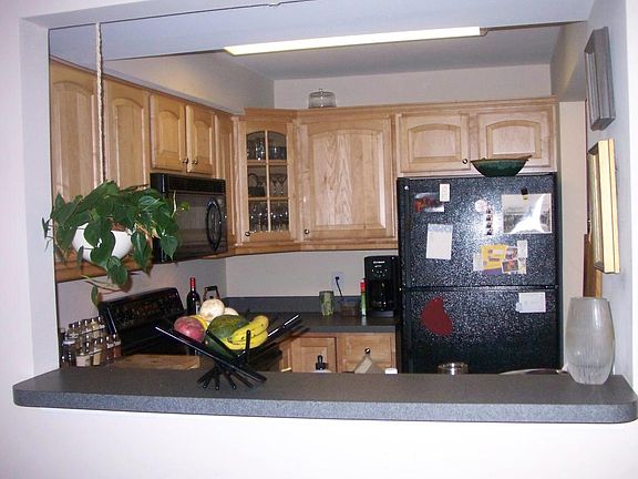 View of kitchen from living area