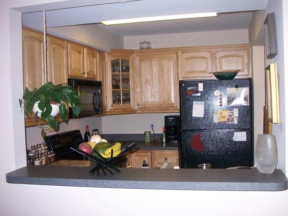 View of kitchen from living area