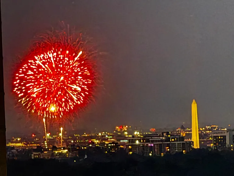 4th of July firework from the balcony