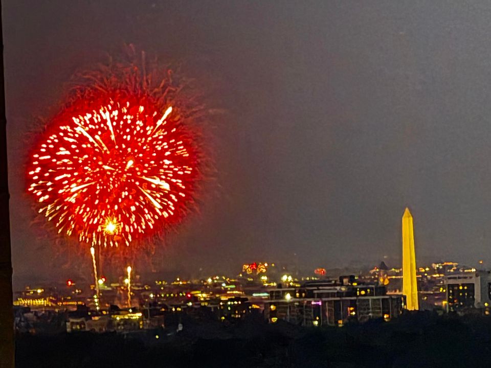 4th of July firework from the balcony