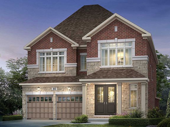 Exterior Mystic Style D at Woodhaven in Aurora, Ontario.