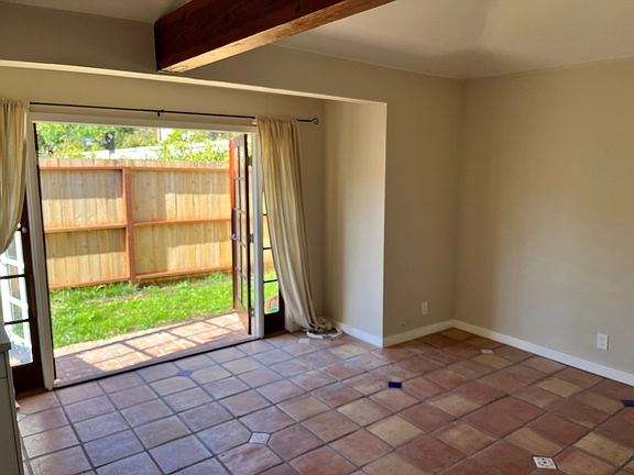 View from living room to yard.