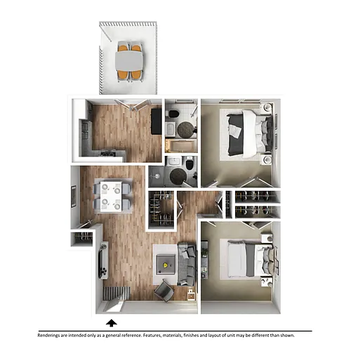 Floor plan 2 bedroom Classic