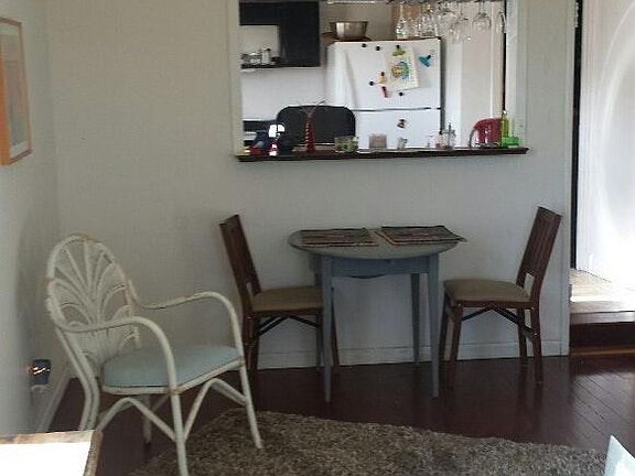 Dining area opening to kitchen