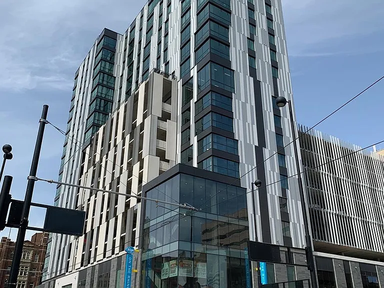 Near Kroger store and Cincinnati Bell Connector stop
