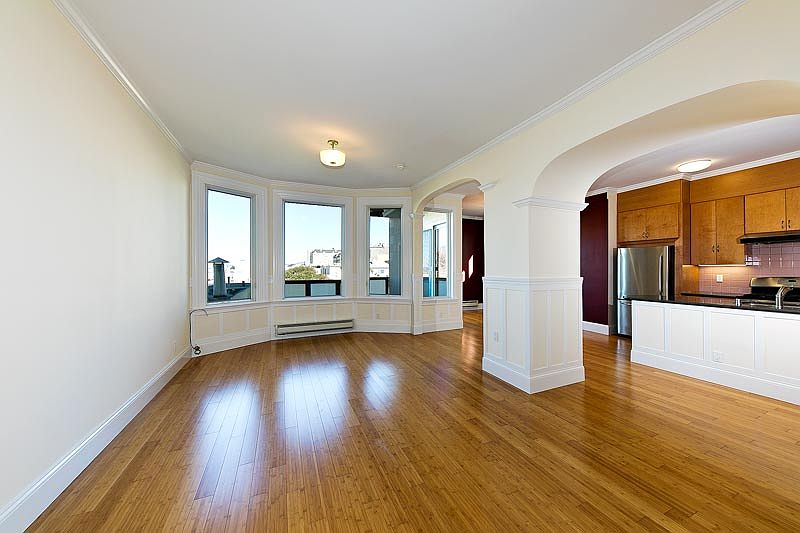 Living Room with bay windows