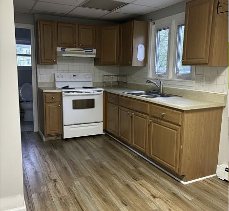Kitchen from living room doorway