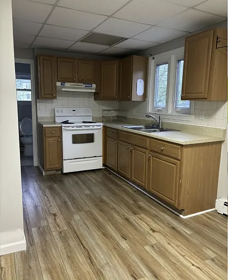 Kitchen from living room doorway