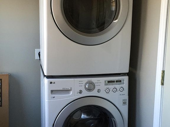 In-unit laundry in mud room entry