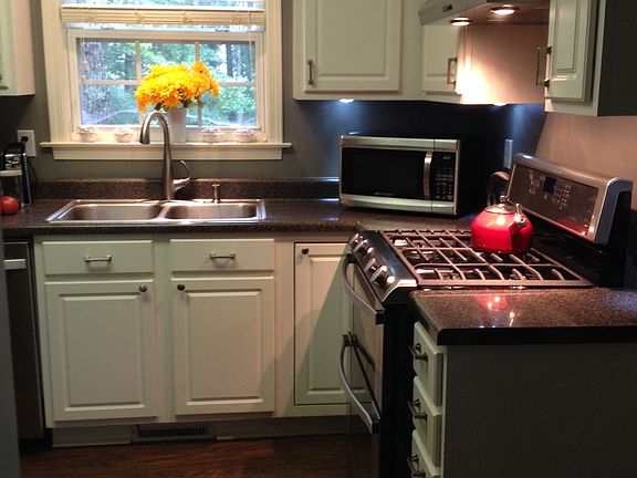 Views of pond from kitchen