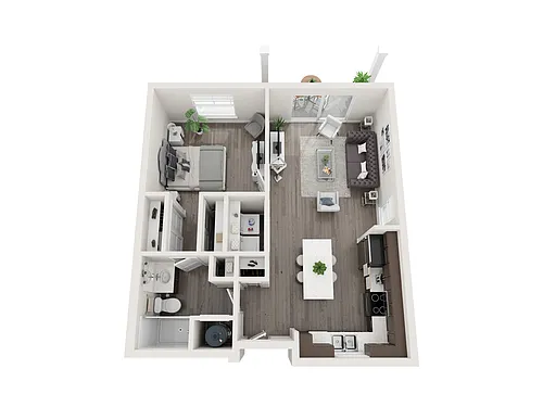 Floor plan 1 Bed/1 Bath