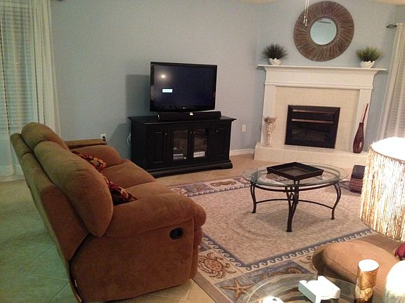 Fireplace and Flat Screen